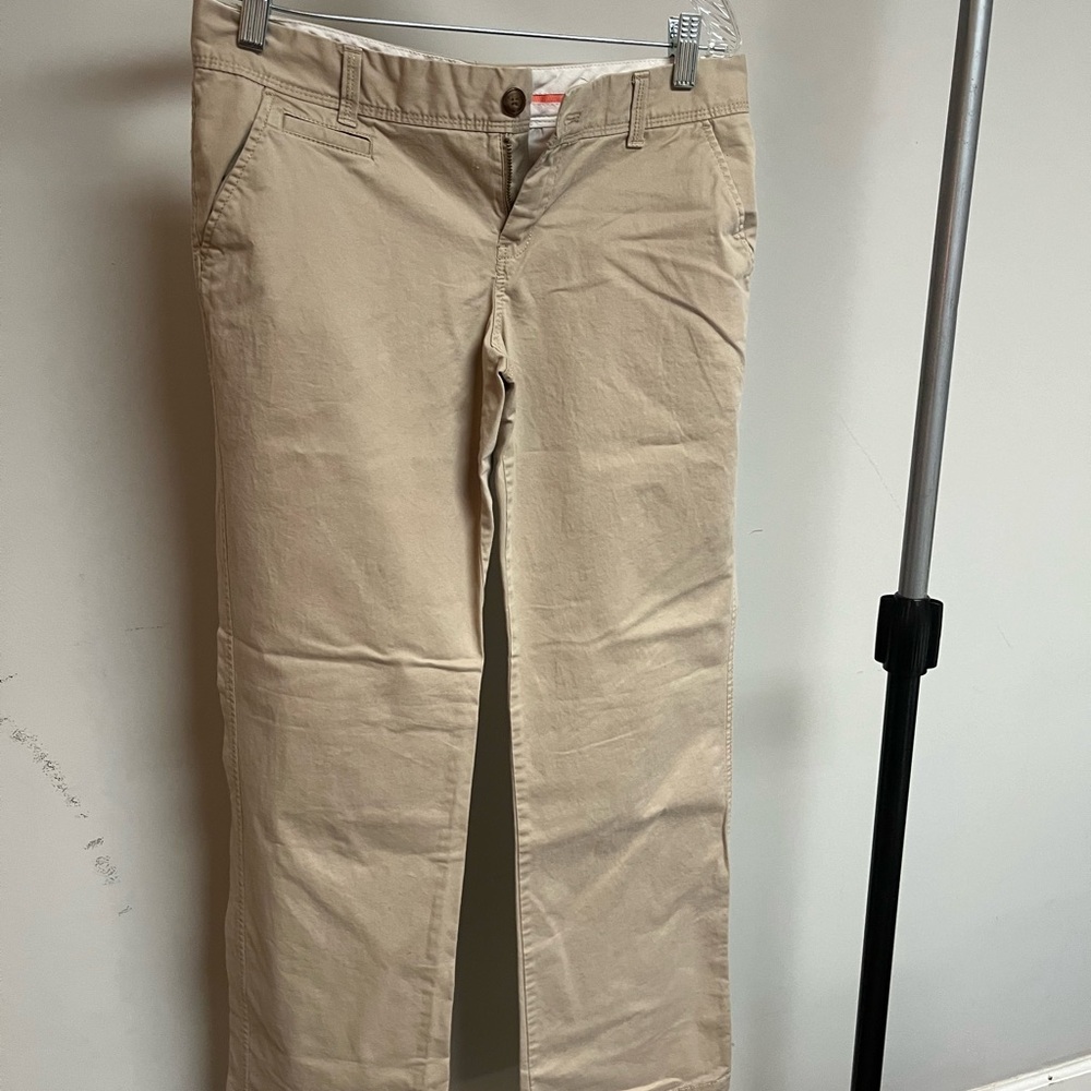2 pairs of Old Navy Khakis - Size 6 - ‘Flirt’ and ‘Perfect Boot-Cut’